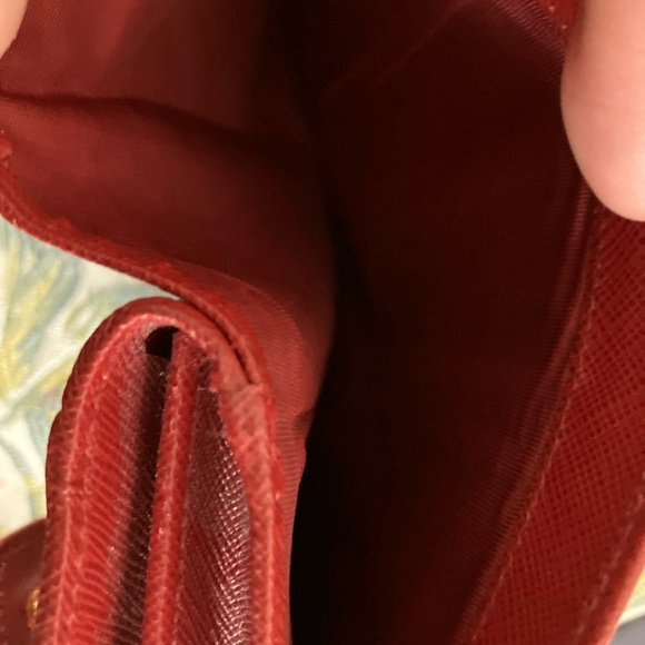 Prada Red Saffiano Leather Wallet - Picture 9 of 13